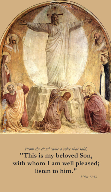 Transfiguration Prayer Card